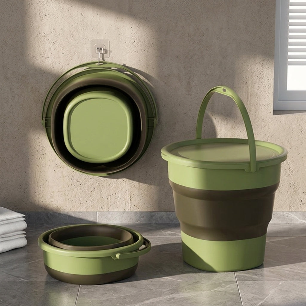 Heat Resistant Thick Foldable Bucket Multi Use For Car Washing Camping