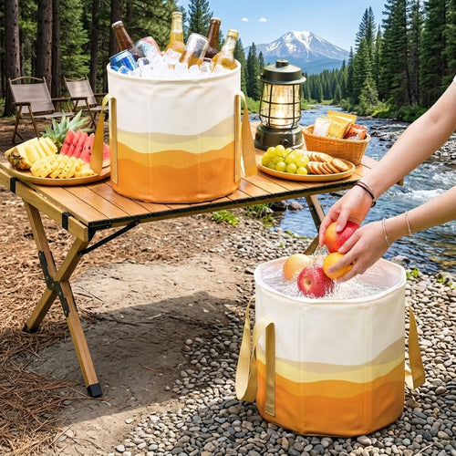 Large Foldable Water Storage Bucket Portable For Camping Car Home Use